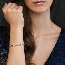 Elegante Pulsera Tenis Mujer con Esmeraldas y Circonitas Blancas