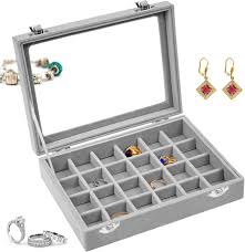Organizador de Pendientes de Terciopelo con Rejillas - Estilo y Funcionalidad