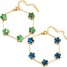 Pulsera Trébol de 4 Hojas Ajustable: Suerte y Estilo en tu Muñeca