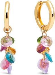 Pendientes Colgantes de Cristales Circonita en Colores Vibrantes