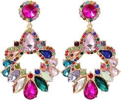 Pendientes Mujer Colores Cristal Geométrico - Elegancia y Estilo