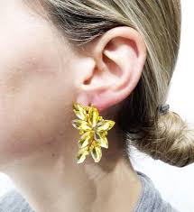 Pendientes Grandes Espectaculares con Cristales de Colores