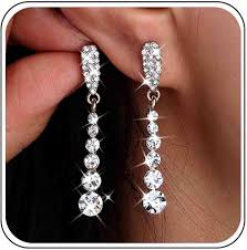 Pendientes de Diamantes de Imitación en Forma de Lágrima - Elegancia y Estilo