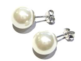 Pendientes Nácar Bola en Plata 925 - Elegancia Natural