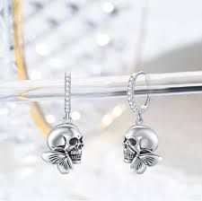 Pendientes Calavera Esqueleto Mariposa Halloween - Estilo Único para Celebrar