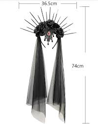 Pinchos Diadema Solares para Disfraces de Halloween - Estilo Black Veil Brides