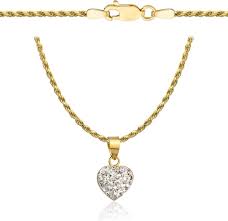 Collar de Oro Mujer 18K Original con Corazón de Circonitas - Amar Luxury