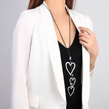 Collar Largo Bohemio Corazón Llamativo - BISONBLUE