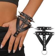 Pulsera de Cuero Ajustable para Mujeres - Accesorios de Halloween