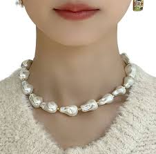 Collares Colgante Barrocas Irregulares para Mujer - Bysonglezai