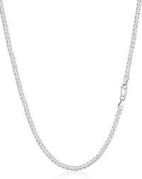 Collar de Plata Mujer Silvora Primera Italiano Eslabones Cubanos