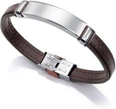 Elegante Pulsera para Hombre Viceroy en Acero y Cuero Marrón