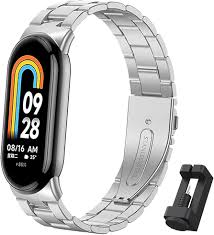 Pulsera BDIG Compatible para Xiaomi Mi Band 8 - Diseño de Acero Inoxidable Ajustable
