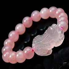 Pulsera de Cuarzo Rosa con Piedras Preciosas Naturales