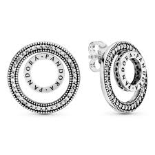 Pendientes Botón de Plata para Mujer - Pandora