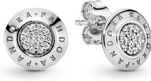 Pendientes Mujer Pandora Logotipo Brillante con Circonitas