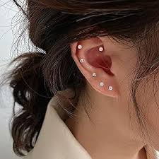 Pendientes Pequeños JeweBella de Inoxidable con Circonita Hipoalergénica