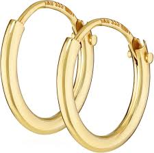 Pendientes Unisex NKlaus 333 Amarillo Quilates - Elegancia y Estilo