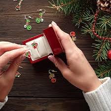 Pendientes Navidad Navideños Colgantes para Mujer