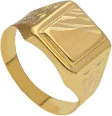 Anillo de Oro Amarillo Cuadrado de Quilates Preciosas