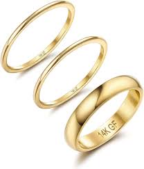 Anillo de Oro Diamday Quilates Apilables Sencillos - Elegancia y Estilo