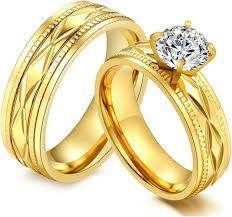 Anillos de Compromiso de Acero Inoxidable para Parejas