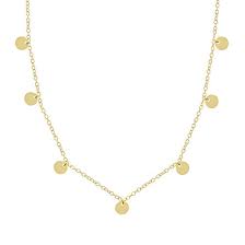 Collar Círculos Pequeños Dorados en Plata - Elegancia y Estilo