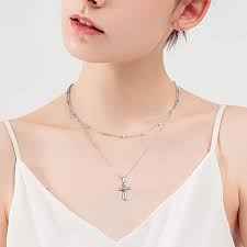 Collar Cruz Mujer Lydreewam con Zirconia Cristiana Ajustable