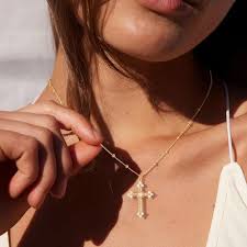 Collar Cruz Personalizado para Mujer - Jenosy Hipoalergénico