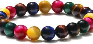 Pulsera Curativa de Piedras Arcoíris con Ojo de Tigre para Mujer