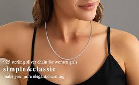 Cadena Colgante Delgada JeweBella en Plata para Mujer