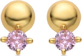 Pendientes LUXENTER con Circonitas y Acabado Amarillo