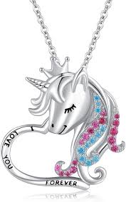 Encantador Collar de Unicornio con Circonitas para Niñas