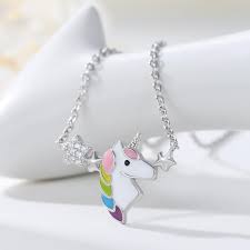 Collar Unicornio Colgante Esterlina para Niñas - Ohayoo