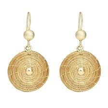 Pendientes Vegetal Redondo Punto Dorado - Elegancia Natural