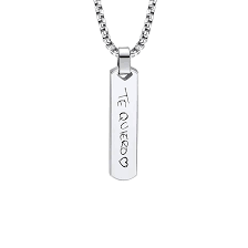 Collar Personalizado en Plateado Manuscrito para Hombre