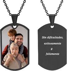Collar con Foto Personalizada para Hombre - VNOX
