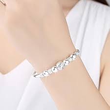 Pulsera de Plata Ajustable para la Ansiedad KONFEN