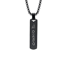 Collar Personalizado de Plata Grabado a Mano para Hombre