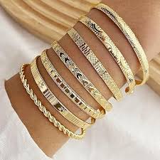 Pulsera Mujer Dorada Ajustable YUNHENTONG - Elegancia y Estilo