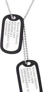 Collar Personalizado Hombre - U7 Colgante Inoxidable de Identificación