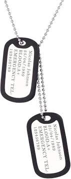 Collar Personalizado Hombre - U7 Colgante Inoxidable de Identificación