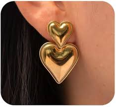 Pendientes Corazón Colgantes Kenivira - Elegancia y Estilo para Mujeres