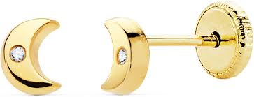 Pendientes Bebé Alana Amarillo Luna - Elegancia y Dulzura en Oro