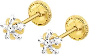 Pendientes HIN00160 Estrella Infantil - Elegancia en Oro para Tu Bebé