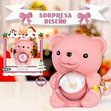 Colgante Oso con Rosa Eterna - Regalos Perfectos para San Valentín y Cumpleaños
