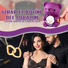 Collar Eterno con Oso y Rosa - Regalo Perfecto para San Valentín y Cumpleaños