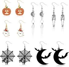 Pendientes Halloween Calavera: Joyería Divertida para Niñas