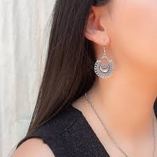 Pendientes Bohemio Tibetana Inoxidable Plateado - Originalidad y Estilo