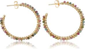 Pendientes Originales de Turmalinas Auténticas para Mujer